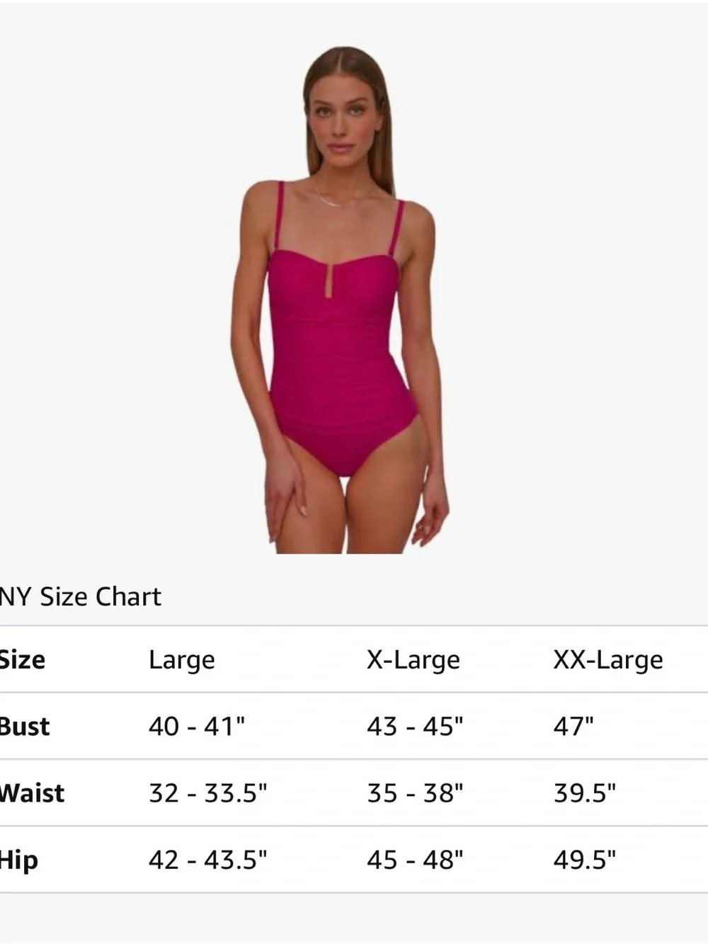 DKNY Women's U-Wire Bandeau One Piece Swimsuit with Tummy Control
XL - Picture 3 of 4